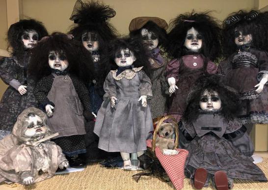 Gothic Girls & Guys Porcelain Doll Repaints by Geri G. Taylor
