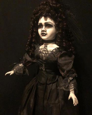 Lily Custom Gothic Girl Porcelain Doll Repaint by Geri G. Taylor
