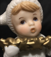 Homco Christmas Snow Baby Snow Babies Gold Stars 5702 REPLACEMENT for set of 3